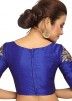 Zari Embroidered Blue Readymade Blouse