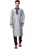 Kurta Pajama for Mens: Buy Readymade Grey Art Silk Kurta Pajama Online