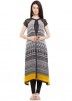 Black Georgette Readymade Indian Tunic Dress