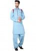 Pathani Dress: Buy Readymade Blue Linen Pathani Suit for Mens Online