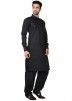 Readymade Black Linen Pathani Suit Set
