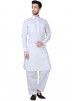 Buy Readymade White Linen Pathani Suit for Men Online in USA