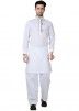 Buy White Linen Indian Pathani Suit for Mens Online in USA