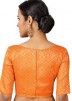 Orange Color Brocade Saree Blouse
