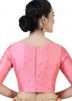 Pink Color Brocade  Saree Blouse