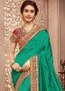Green Banarasi Silk saree with Heavy Blouse