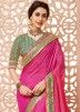 Pink Banarasi Silk saree with Heavy Blouse