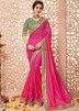 Pink Banarasi Silk saree with Heavy Blouse