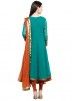 Readymade Turquoise Faux Georgette Salwar Suit