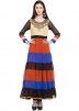 Buy Readymade Multicolored Faux Georgette Tiered Indian Tunic Dress Online USA