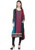 Readymade Multicolored Faux Georgette Panelled Suit