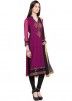 Readymade Magenta Georgette Straight Cut Suit