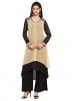 Buy Readymade Beige & Black Twin Layered Georgette Indian Kurtis Online in USA