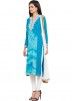 Readymade Batik Print Blue Georgette Salwar Suit