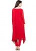 Readymade Red Asymmetric Georgette Salwar Suit