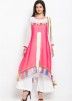 Pink Readymade Georgette Kameez With Palazzo 