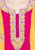 Readymade Pink & Yellow Georgette Salwar Suit