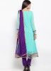 Turquoise Readymade Georgette Suit