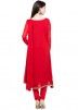 Readymade Red Printed Georgette Salwar Suit