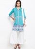 Blue Readymade Cotton Palazzo Suit