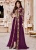 Shamita Shetty Purple Front Slit Pant Suit