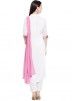 Readymade White Straight Cut Pant Suit in Cotton