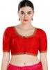 Red Color Art Silk Saree Blouse 