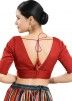 Red Color Silk Saree Blouse 