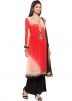 Readymade Red Shaded Georgette Palazzo Suit