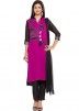 Readymade Purple High-Low Faux Georgette Suit