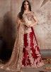 Buy Maroon Embroidered Designer Indian Bridal Lehenga Choli Online USA