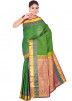 Green Pure Kanjivaram Silk Saree with Blouse
