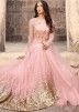 Sonal Chauhan Pink Net Abaya Style Layered Suit