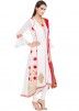 Readymade White Embroidered Georgette Anarkali Suit