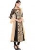 Readymade Beige Embroidered Georgette Anarkali Suit