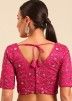 Pink Color Silk Saree Blouse 
