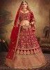 Red Embroidered Bridal Lehenga Choli