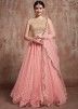 Sequins Embellished Pastel Pink Lehenga Choli Online Shopping USA