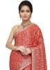 Red Pure Banarasi Silk Woven Bridal Saree