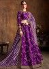 Buy Indian Embroidered Purple Lehenga Choli Online With Printed Dupatta USA