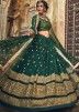 Green Sequins Embellished Bridal Lehenga Choli