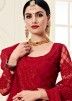 Red Embroidered Bridal Lehenga Choli With Dupatta