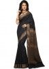 Black Banarasi Woven Pure Silk Saree Online