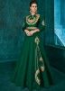 Indian Gowns Online: Buy Green Embroidered Readymade Indo Western Gown