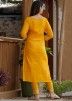 Readymade Yellow Gota Patti Embellished Kurta Pant Set