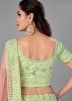 Embroidered Green Party Lehenga Choli In Net