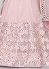 Pink Bridesmaid Embroidered Lehenga Choli In Organza
