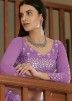 Purple Embroidered Bridesmaid Lehenga Choli With Dupatta