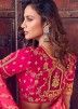 Pink Embroidered Silk Lehenga Choli With Heavy Blouse