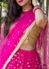 Pink Sequined Bridesmaid Lehenga Choli